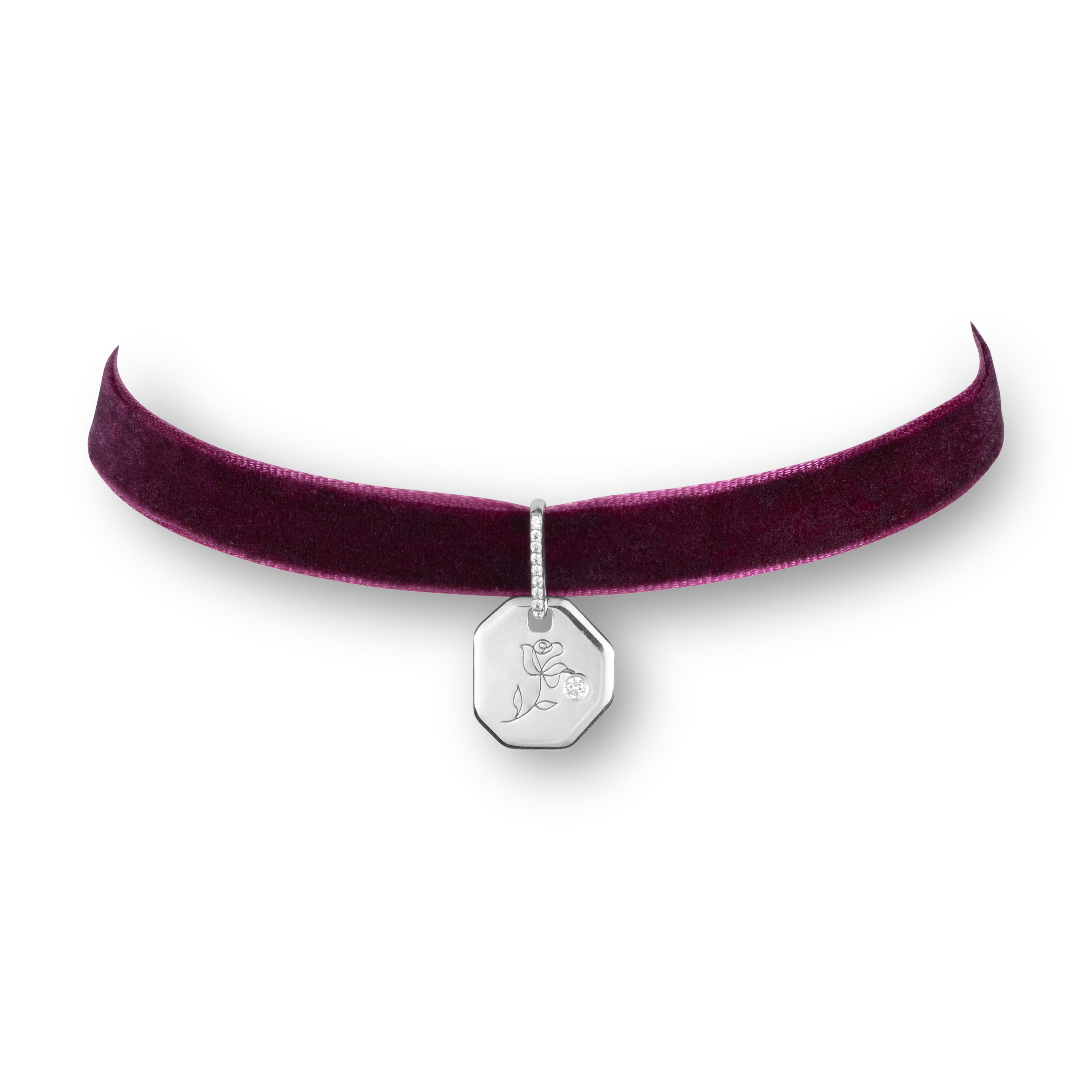 Ariana Velvet Choker Mulberry