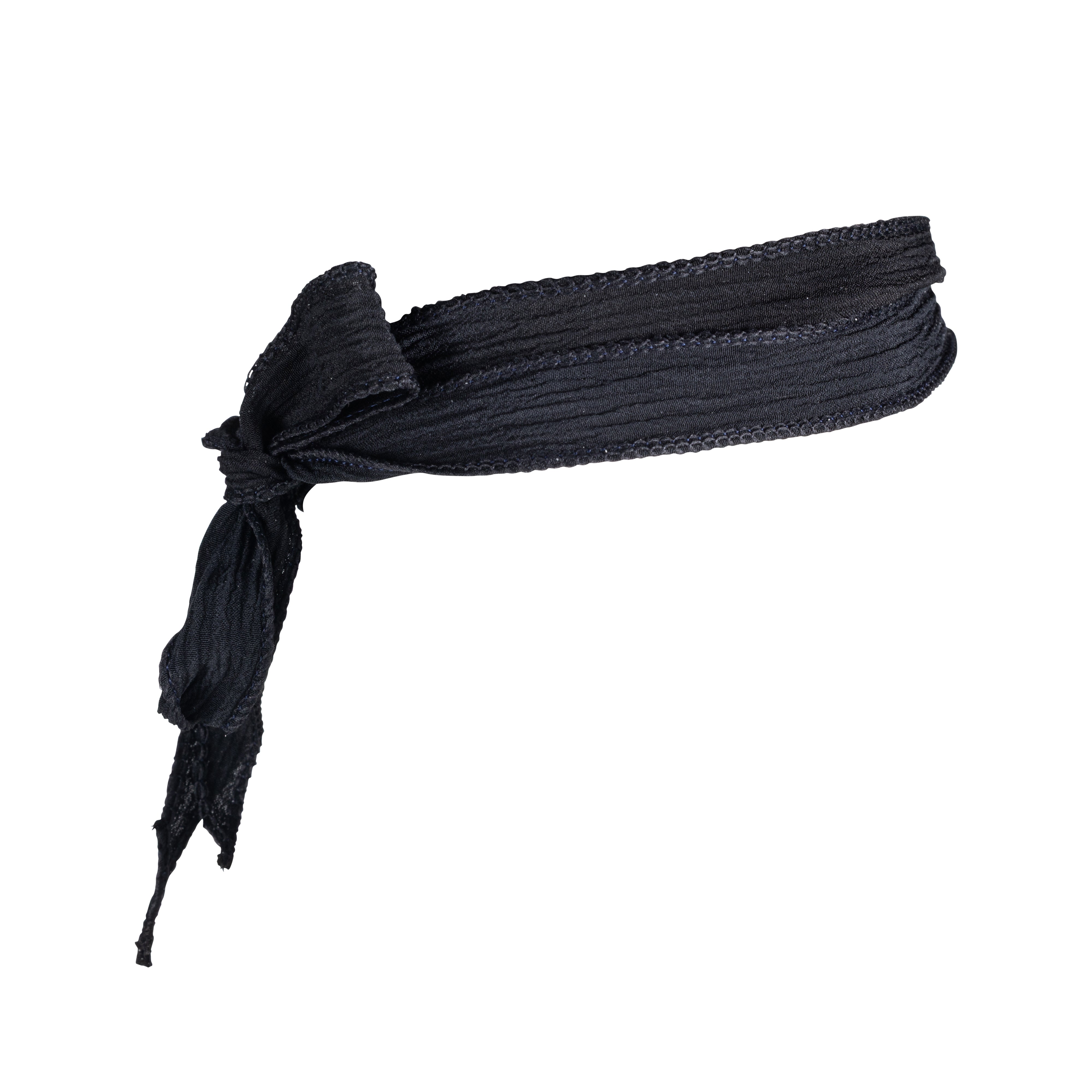 Athena Silk Ribbon Choker Black