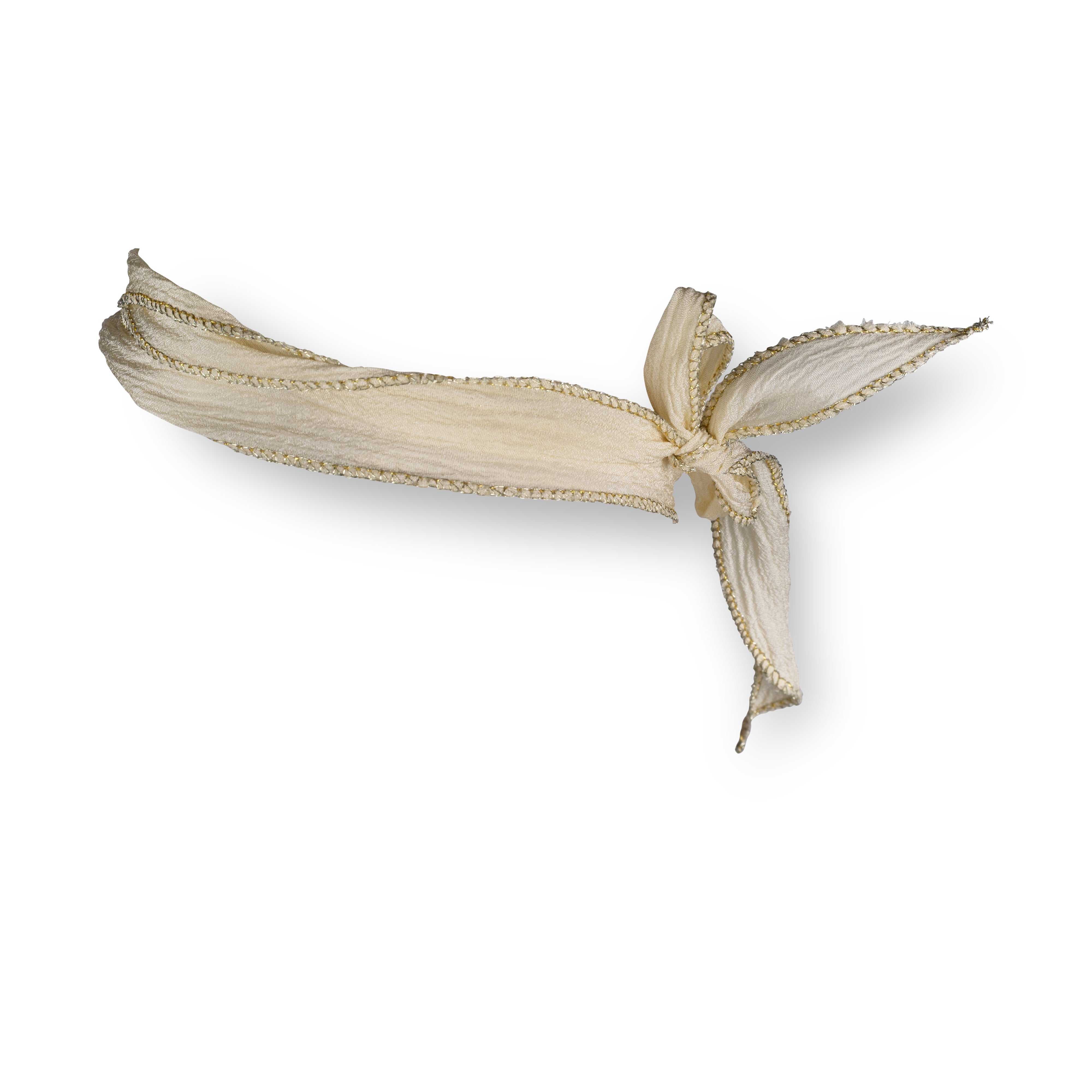 Athena Silk Ribbon Choker Beige