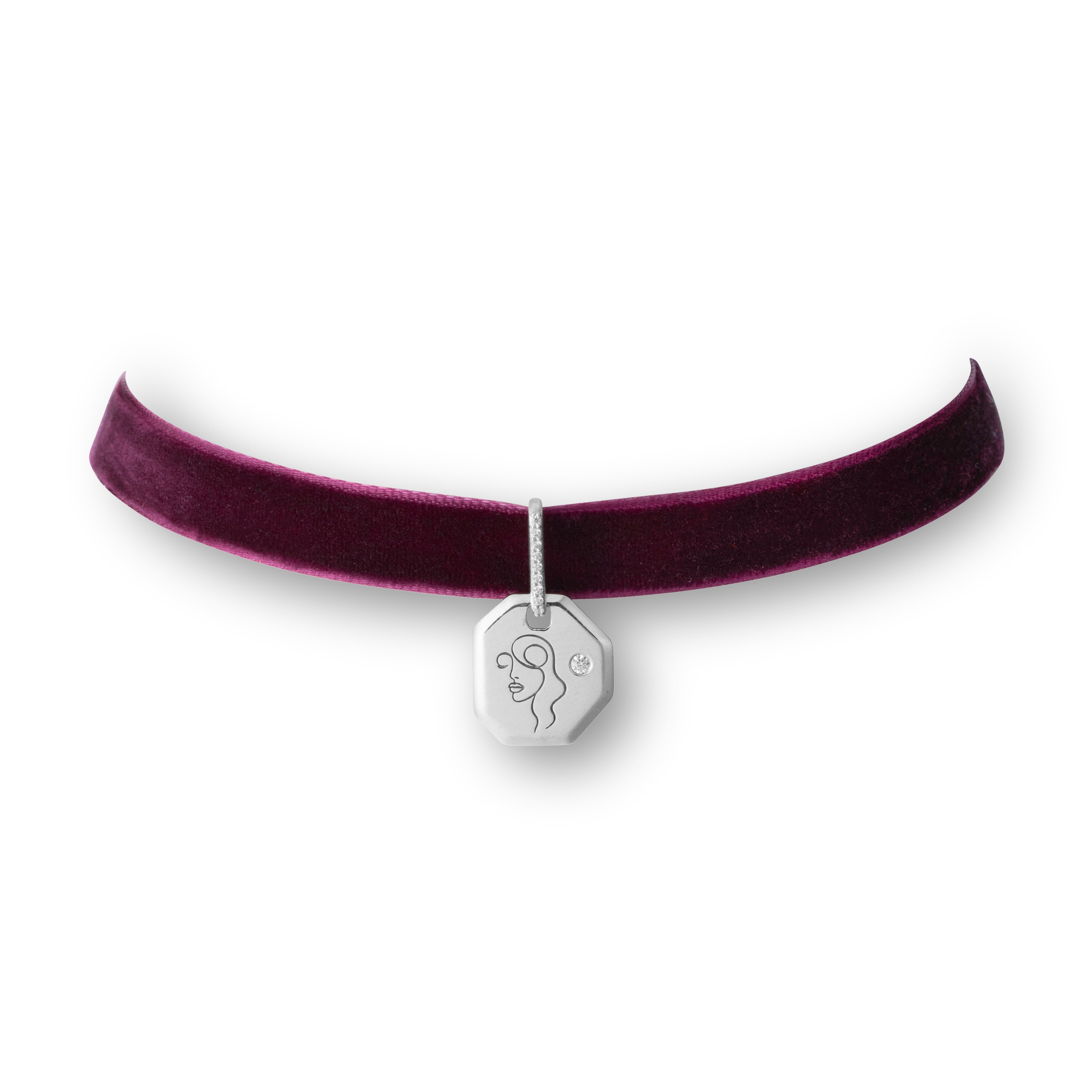 Ariana Velvet Choker Mulberry